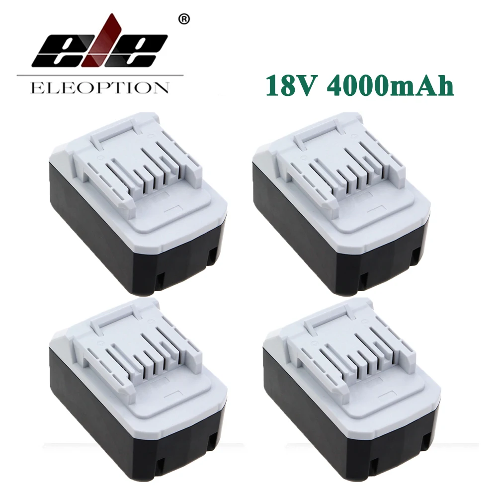 

ELEOPTION 4PCS 18V 4000mAh Battery For Makita BL1813G DF457D HP457D JV183D TD127D UR180D UH522D CL183D Power Tool