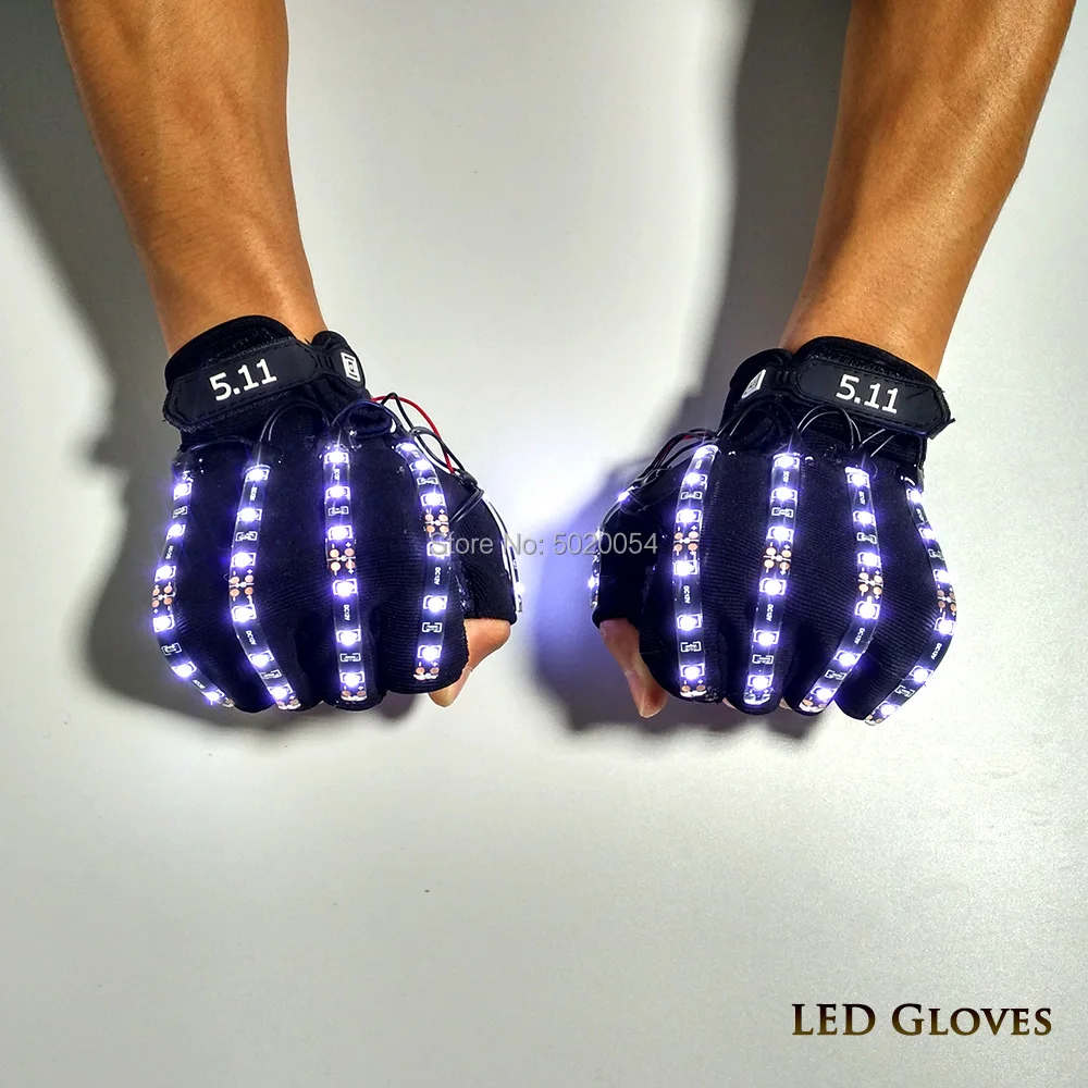 

Fashion Neon Glowing LED Gloves Lighting LED Luminous Men Women Gloves For Stage Performance Supplies