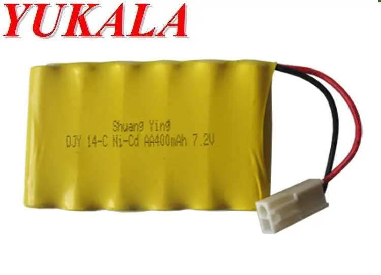 YUKALA 7.2V 400mAh N-CD AA Battery for RC Truck/ RC car/ RC boat/ RC tank  Free shipping