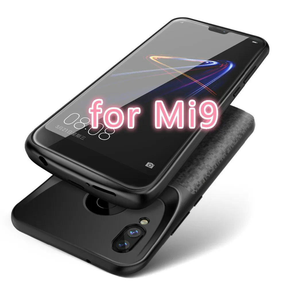 Mi9-Black Ext power противоударный чехол для зарядного устройства для Xiaomi mi 8 9 Se A2 mi 6 mi x 2 2s внешнее зарядное устройство, запасное зарядное устройство - Цвет: Mi9-Black