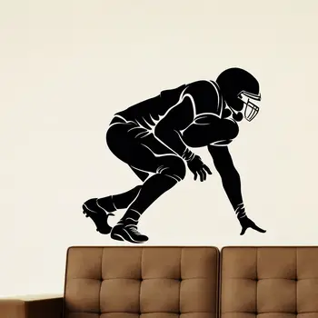 

WALL DECAL VINYL STICKER GYM SPORT RUGBY AMERICAN FOOTBALL PLAYER