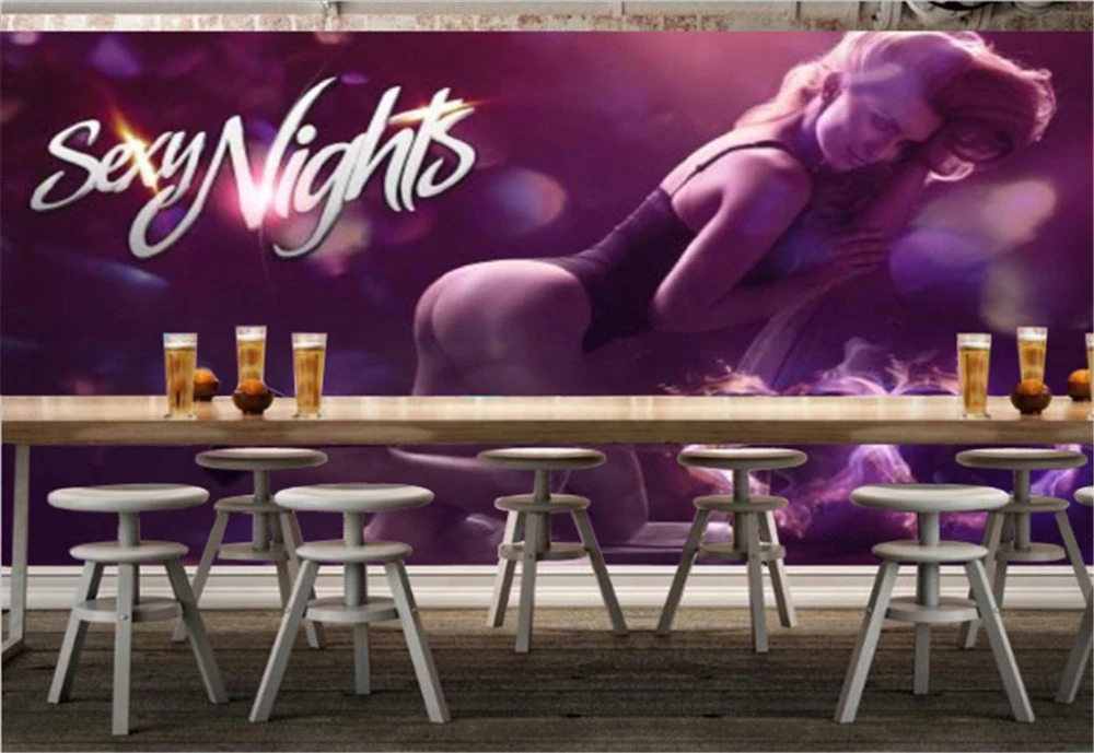 Night Beautiful Hd Ktv Decorative Wallpaper Custom Free Cm - AliExpress