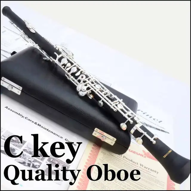 Best price at $493 Cheap Professional Oboe Silver Plated Semiautomatic C Key Woodwind Musical Instrument Hautbois With Case