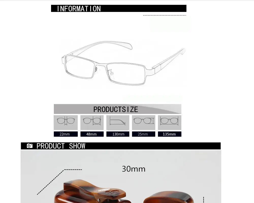 Портативные маленькие складные очки для чтения, полная оправа, стеклянные линзы для мужчин и женщин, очки для чтения, чехол