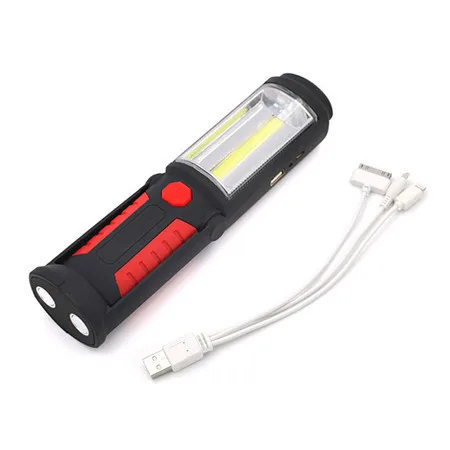 Kaigelin 2 режима портативный вел USB аккумуляторная свет работы фонарик магнит LED крючок для ремонта автомобиля кемпинговый фонарь - Испускаемый цвет: Красный