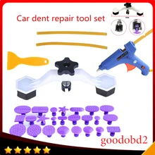 Автомобильный PDR вмятина Устранитель вмятин безболезненные вмятин Наборы инструментов для ремонта ручные инструменты набор PDR клей вкладки 24x отличаются с клеем gun100W+ Стик