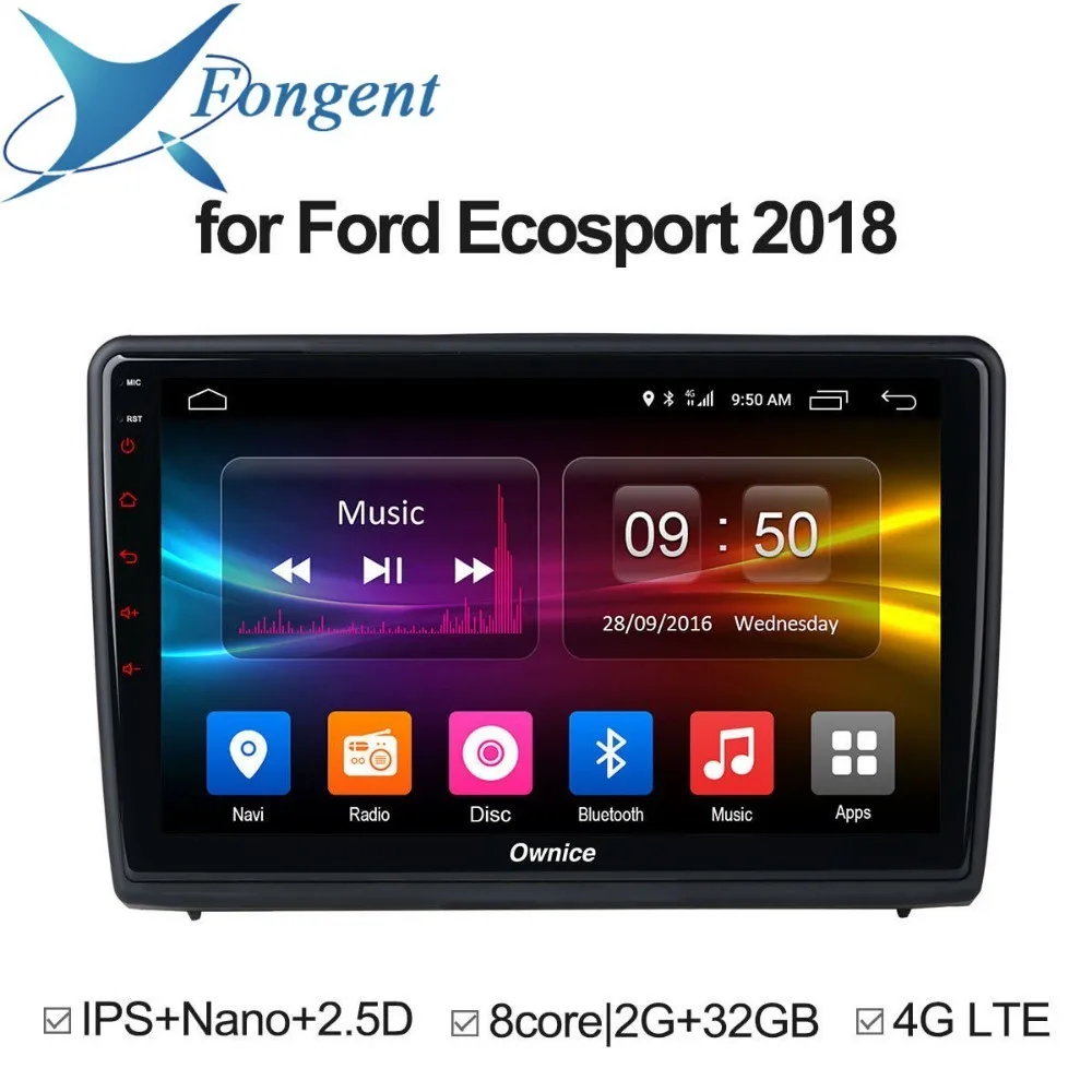 Для Форд Ecosport 2018 автомобилей Android 8,1 Авто Радио стерео блок dvd gps НАВИГАЦИЯ radio видео музыка мультимедийный DVD плеер