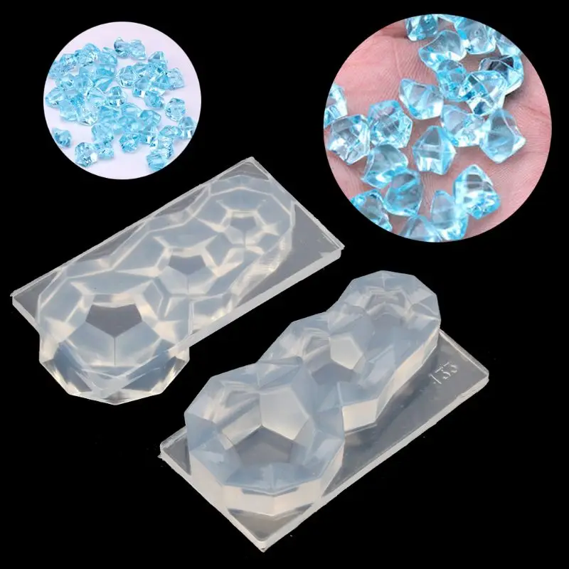 

12 Faceted Diamond Silicone Resin Molds Earring Pendant Necklace Jewelry Tools