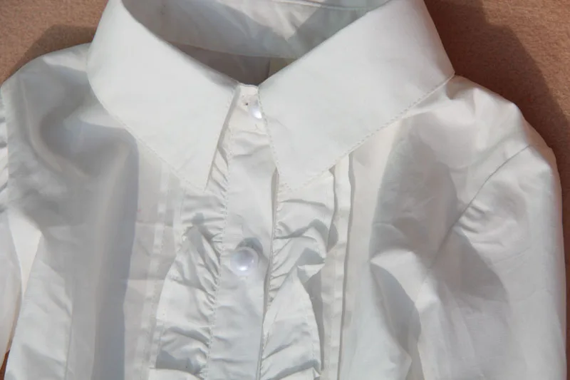 В году, новая осенняя блузка для девочек детская одежда белая хлопковая Детская рубашка Школьная блузка для девочек детская одежда для девочек возраст от 2 до 16 лет
