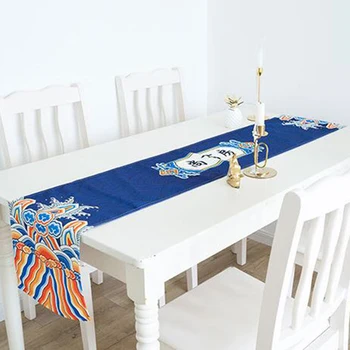 

Multifunctional Table Runner Cotton Linen Forbidden City Qing Dynasty Creative Table Cabinet Table Cloth Decorative Supplies