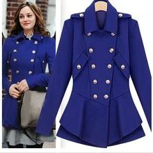 Европейская Новая мода г.; весенне-зимнее двубортное пальто в стиле сплетницы; цвет красный, синий, черный; Верхняя одежда; S-L