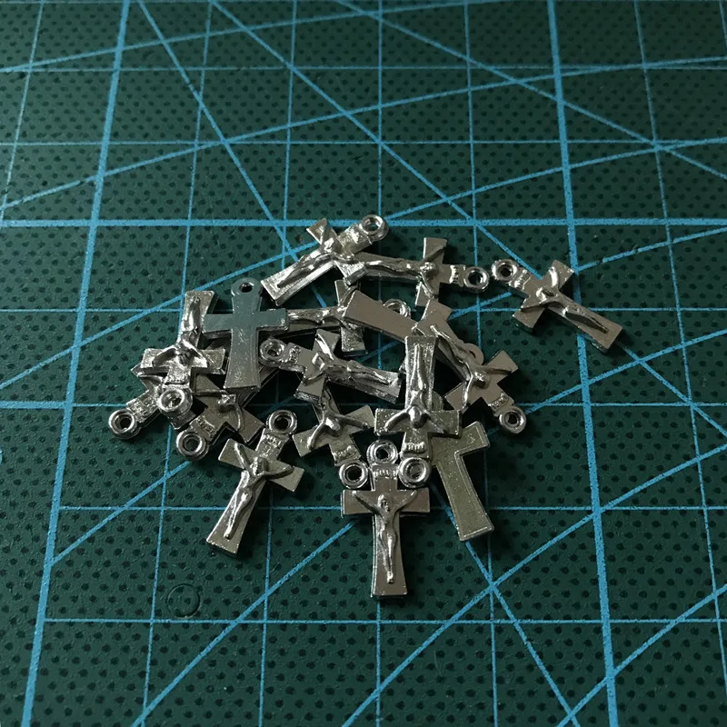 

100 pcs mini charms 8*14mm Catholic Gifts Cross Crucifix crosses charm for bracelet