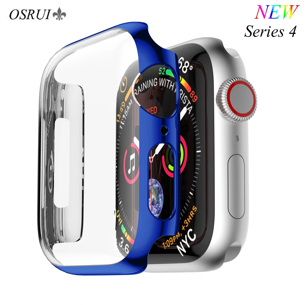 

OSRUI Screen Protective Cover Case For Apple Watch 4 band 4 44mm 40mm Caso iwatch series 4 Shock Proof Shell Frame Protector