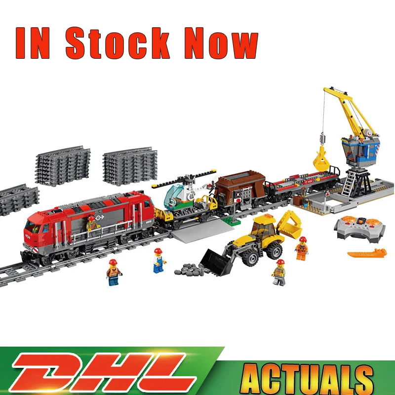 

Lepin 02009 1033pcs City Engineering Remote Control RC Train Model Building Block Toys Compatible Legoings 60098