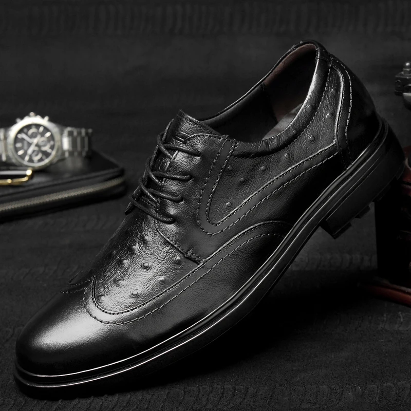 

big szie 47 Men's Dress Shoes Business wedding party Men Formal Shoes outdoor lace up Elegant Gentle Men Oxfords shoes L4