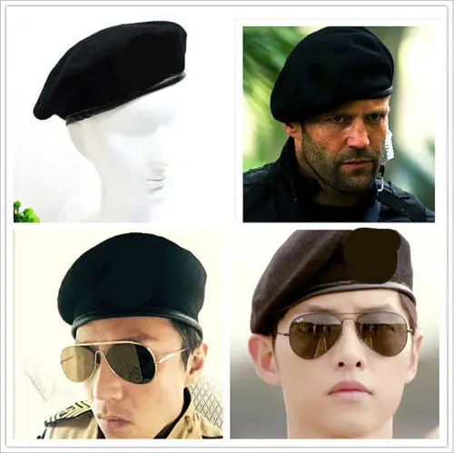 Men Women Unisex Breathable Pure Wool Beret Hats Caps Special Forces Soldiers Death Squads Military Training Camp Hat Hot 2
