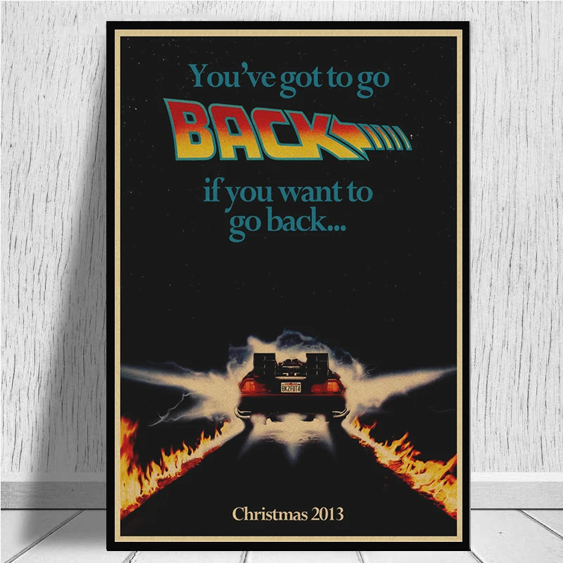 Classic Sci-fi Movie Back to The Future Retro Kraft Poster Wall Sticker Home Bar Art Posters Decor