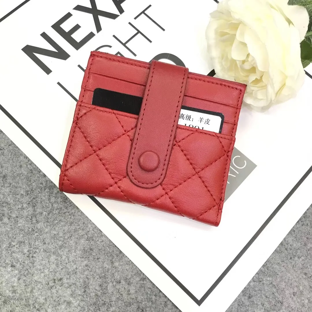 

womens wallets and purses Genuine Leather Unisex luxury designer Hasp Card Holders Famous Brand small wallet Fashion Money Bag