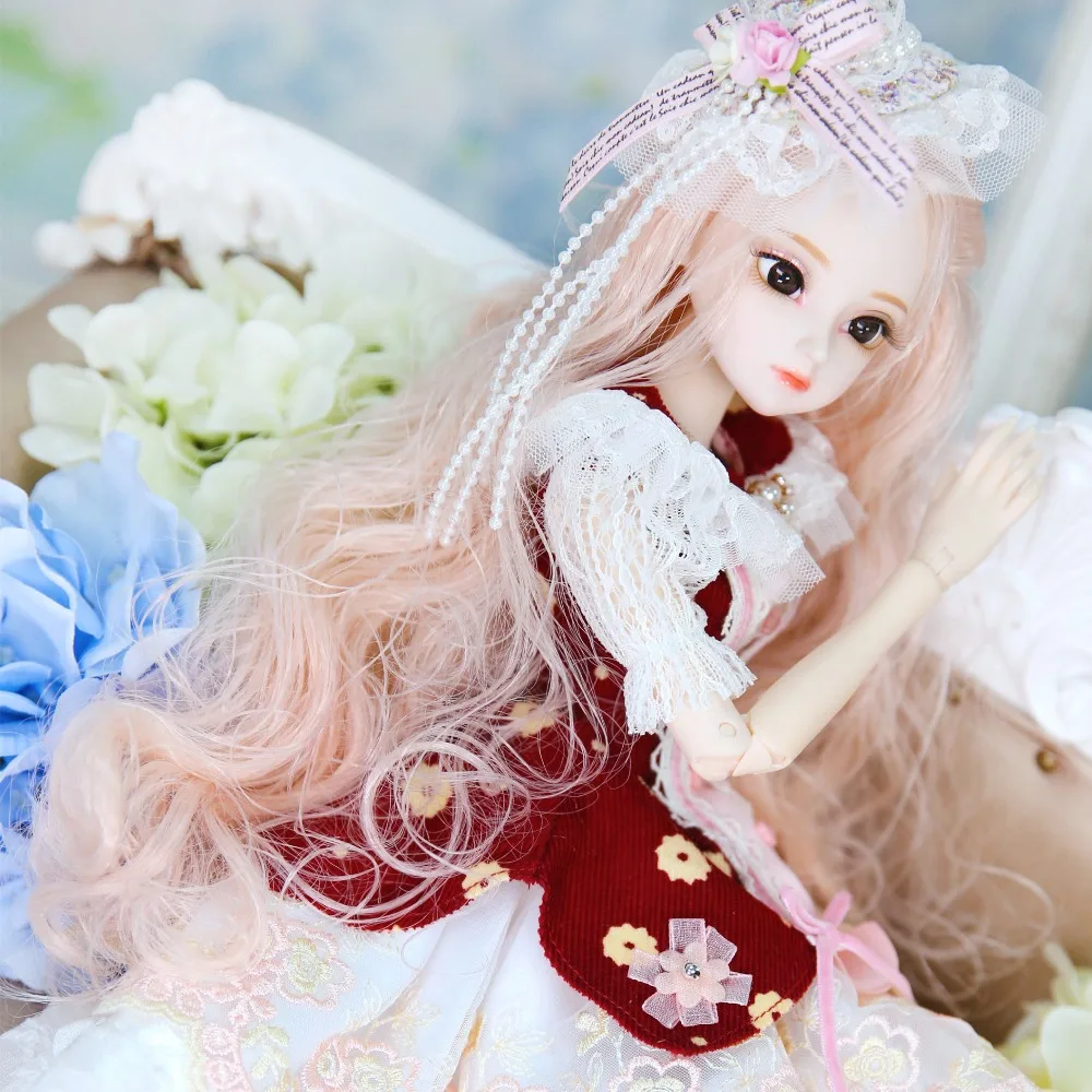 1/4 BJD Dairy Queen name by Rumia бледно розовые волосы механический сустав одежда обувь 45