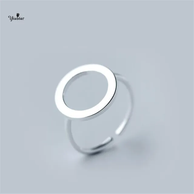 yiustar Fashion Geometric Circle Rings For Women Silver Hollow Round Wedding Adj yiustar Fashion Geometric Circle Rings For Women Silver Hollow Round Wedding Adj