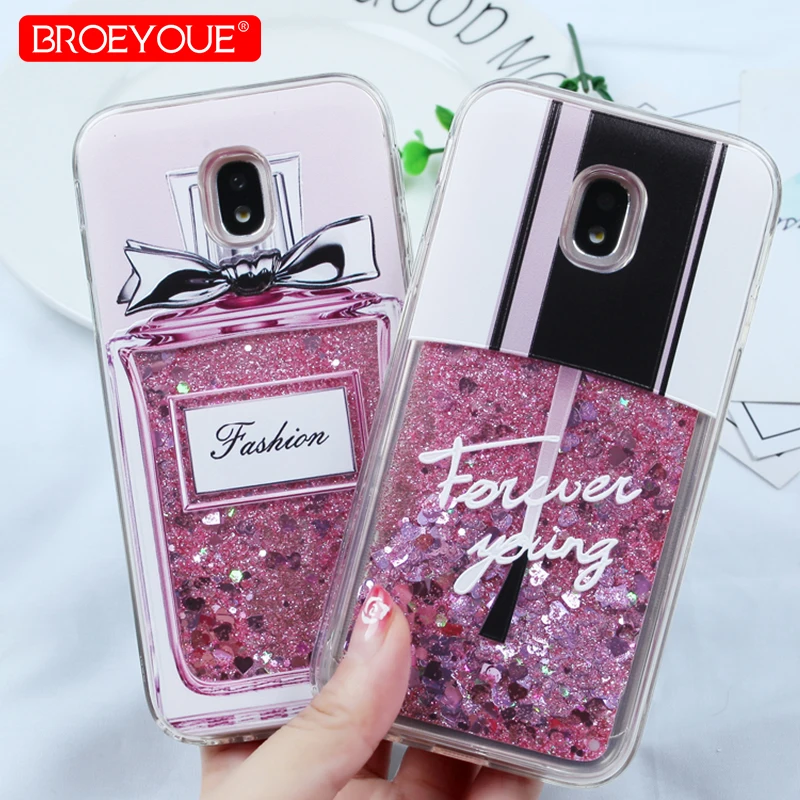 

For Samsung Galaxy Note 9S9 Glitter Quicksand Case A8 Plus A5 2018 S8 S9 Plus S7 Edge J5 2017 J7 A3 A7 2017 Liquid Clear Cover