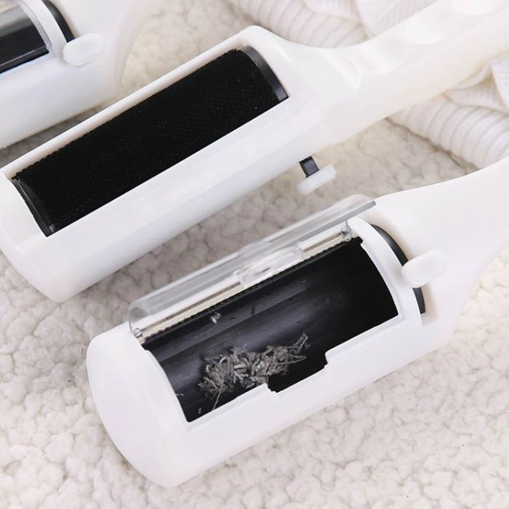 Dust Cleaning Sweeper Cloth Lint Cleaning Brush Tool Manual Sofa Carpet Bed Fur Stick Pet Hair Catcher Remover ABS Roller Brush