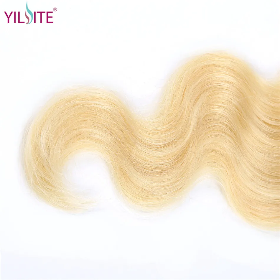 YILITE 613 miel rubia paquetes de onda del cuerpo indio paquetes de armadura de Cabello 100% extensiones de cabello Remy 1/3/4 paquetes de 10 a 26 pulgadas