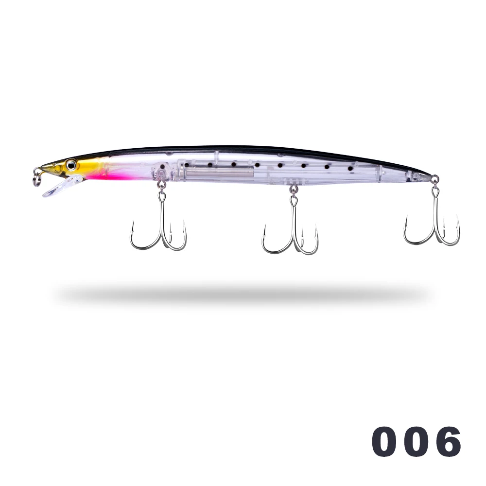 Hunthouse рыболовный гольян приманка sandeel jerkminnow длинный Литой гольян плавающий pesca 143 мм/14 г 173 мм/23 г 208 мм/33 г для рыбалки - Color: 006