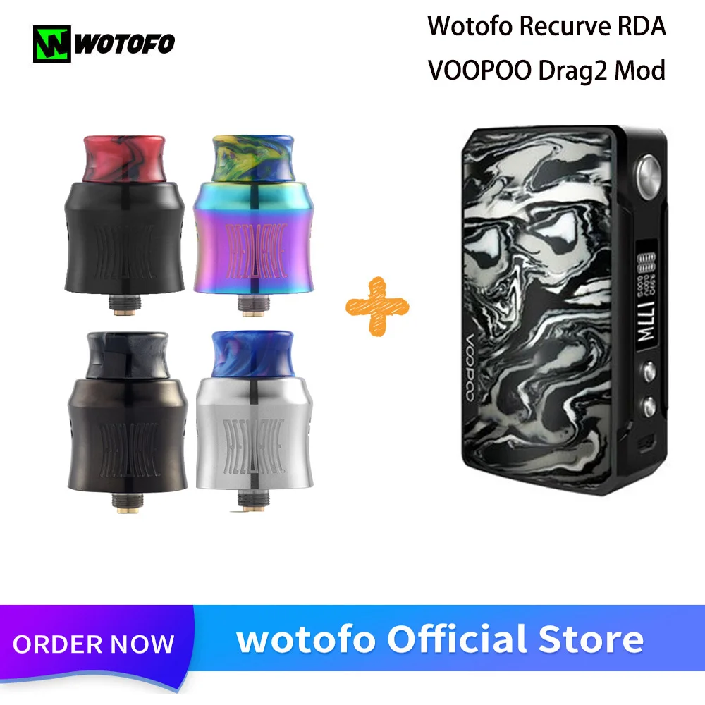 Оригинал Wotofo Рекурсивный RDA Vape танк с DRAG 2 обслуживаемый атомайзер восстановление