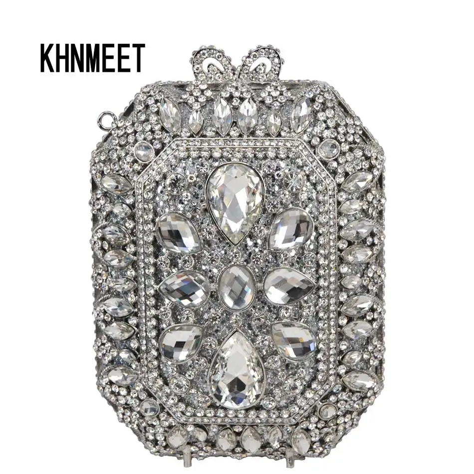 패션 디자이너 실버 크리스탈 여성 이브닝 백, 여성 웨딩 신부 지갑, 파티 파티의 날 클러치 핸드백, 레이디 클러치 백, SC521 