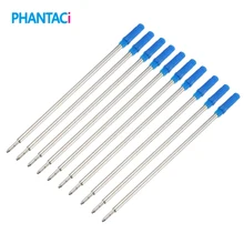 10 шт./партия крестообразные стержни для ручки чернила средний синий шар Заправка для элемента ручка из нержавеющей стали наконечник офисная школьная поставка