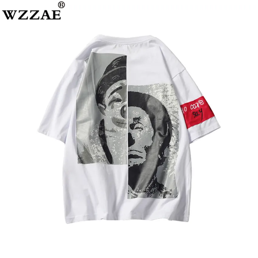 

2018 New Casual Print Short-Sleeved T-shirt Men/Women Hipster Hip Hop Fashion Printing Tshirt Plus Size M-5XL Hip Hop Tee