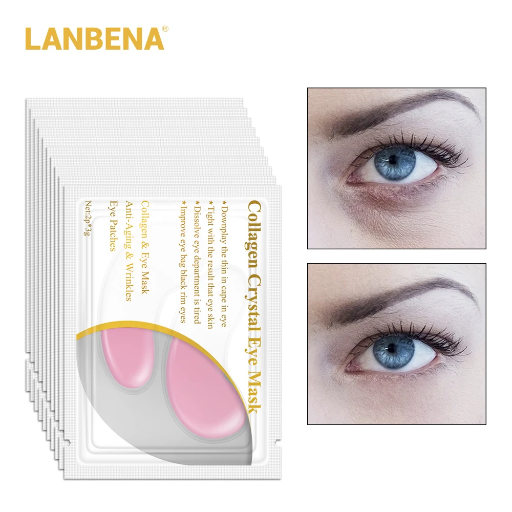 Коллагеновая Маска LANBENA для глаз мешки темные круги уход за лицом антивозрастной
