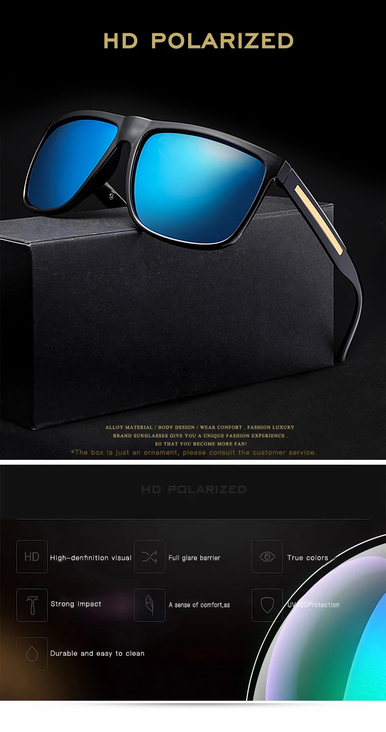 Polarized Glasses Men's Sunglasses Car Drivers Night Vision Goggles Anti-Glare Sun glass Women Driving Glasses High Quality