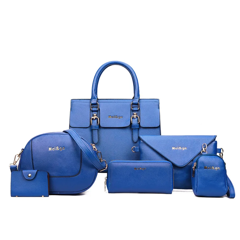 WxfbBaby, новинка, 6 шт. в комплекте, женская сумка-мессенджер, сумки через плечо, для женщин, женская композитная сумка, на одно плечо, сумочка, кошелек - Цвет: as picture