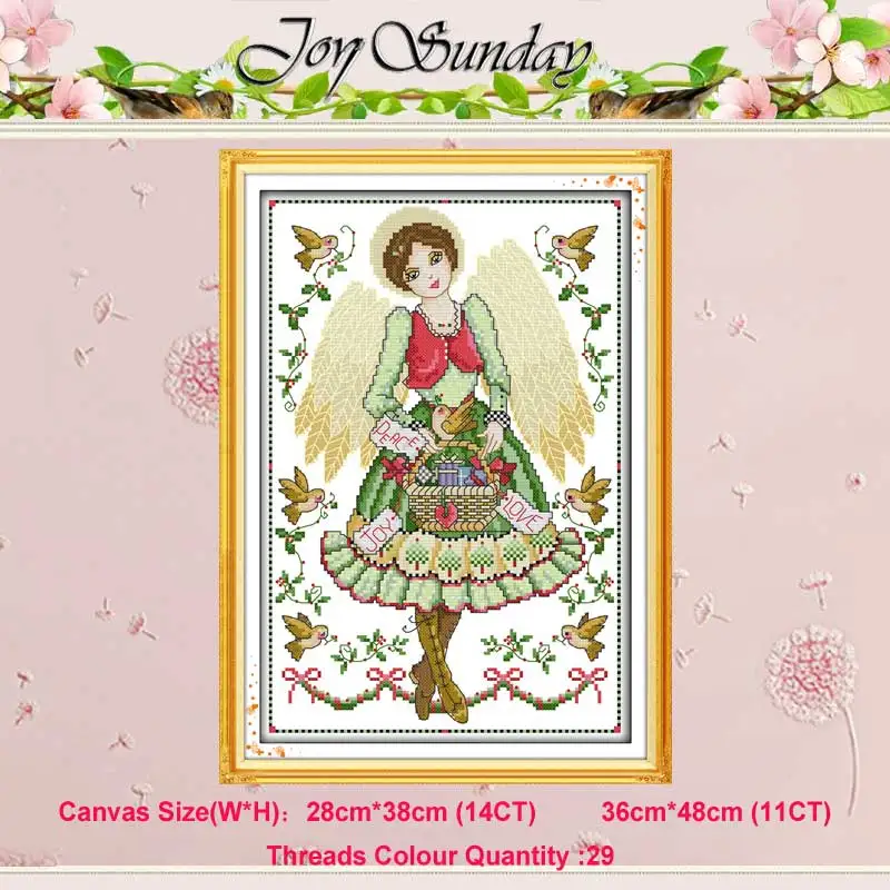 Angel girl Невеста зимний Ангел девочка Ворон-королева 11CT 14CT Набор для вышивки крестом DIY DMC Китайский Набор для вышивки крестом вышивка рукоделие домашний декор - Цвет: Angel girl