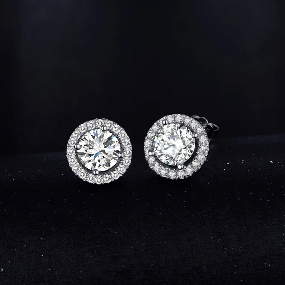 Женские серьги гвоздики из серебра 50% пробы с фианитами|earrings 925 sterling silver|925
