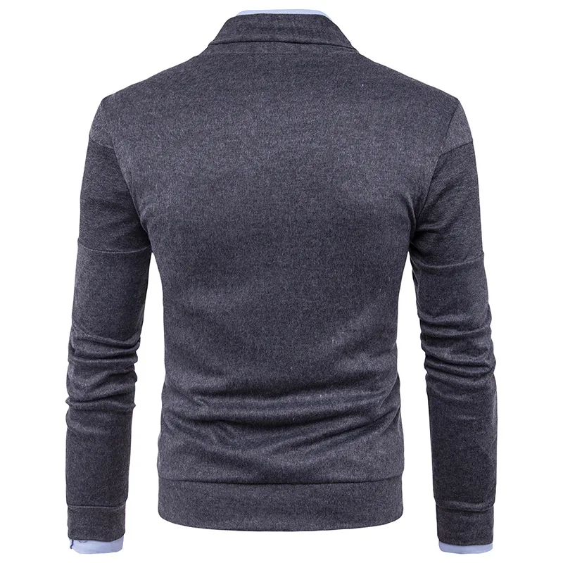 Для мужчин свитер 2019 новые мужские брендовые повседневная спортивная одежда длинные Для мужчин s Кардиган в стиле пэчворк, зауженные