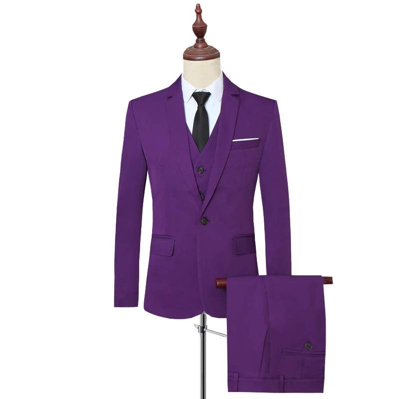 Classic Formal Dress Men Suit Jackets + Vest + Pants Fashion Leisure Mens 3 Piece Suit Size S-6XL Wedding Suits for Man Black Classic Formal Dress Men Suit Jackets + Vest + Pants Fashion Leisure Mens 3 Piece Suit Size S-6XL Wedding Suits for Man Black