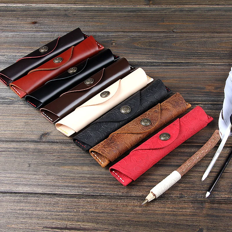 Vintage High Quality Leather Pen Bag Fountain Pen Holder Pen Pouch Case