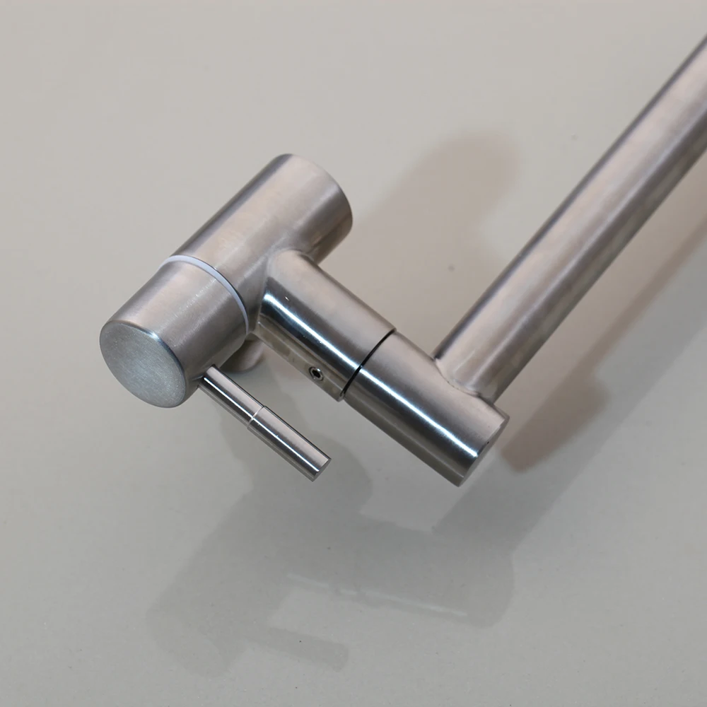  KEMAIDI Single Handle Rotating Faucet Black/ Brushed Nickel Folding Kitchen Sink Dish Washing Mop P - 32965054651
