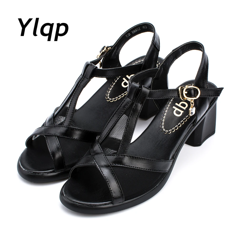 

2017 New Style Fish Mouth, Genuine Leather Summer Sandals, Comfortable Soles, Mother Sandals, Women Leather Shoes Sandals