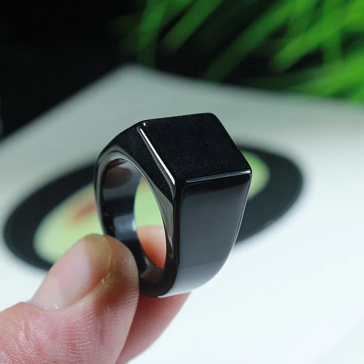 

Natural Jade, Agate, Chalcedony, Five-color Ring, Round Egg Face, Men's Ring