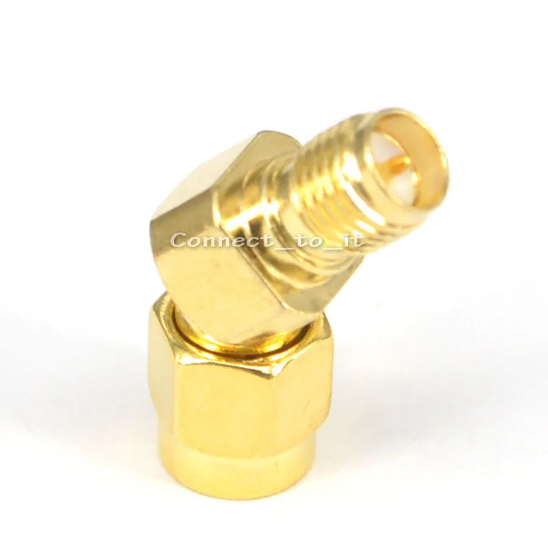 

2 Pieces SMA RP SMA 45 Degree Antenna Adpater Connector For FPV Race RX5808 Fatshark Goggles Antenna Goldplated Connector