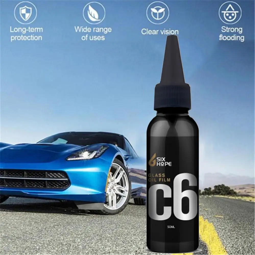 

Automotive Glass Coating Paste Agent Rainproof Agent Glass Rain Mark Oil Film Remover 50ml Care High Quality Practical New