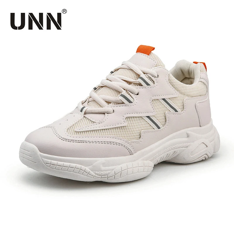

UNN Men's Sneakers Fashionable Men's Shoes Mesh Breathable Solid Man Shoes White Sport Shoes Men Movement Footwear
