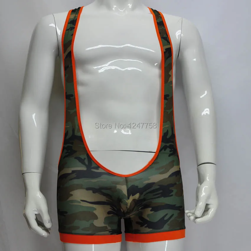 MansBacklessCamouflageBodysuitUnderwearBackEmptySinglet