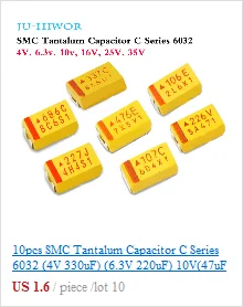 10 шт. SMD Танталовый конденсатор с алюминиевой крышкой, D серии 7343 2.5V330uF 4V470uF(6V 680 мкФ) 6,3 V 10V(100 мкФ 220 мкФ 330 мкФ) 16 V, алюминиевая крышка, 25В 35В с алюминиевой крышкой, 50В(4,7 мкФ 10 мкФ