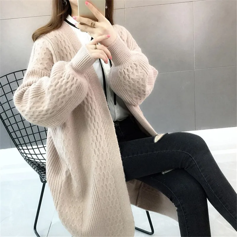 

knitted cardigan women's wear 2009 spring wear new V-collar pure-color foam sleeve sweater loose Korean version jacket