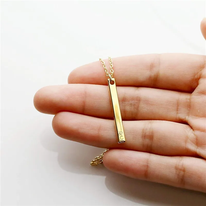 Минималистичное ожерелье 26 букв Серебряное сердце розовое золото колье ожерелье женское имя ожерелье цепочка персонализированные ювелирные изделия